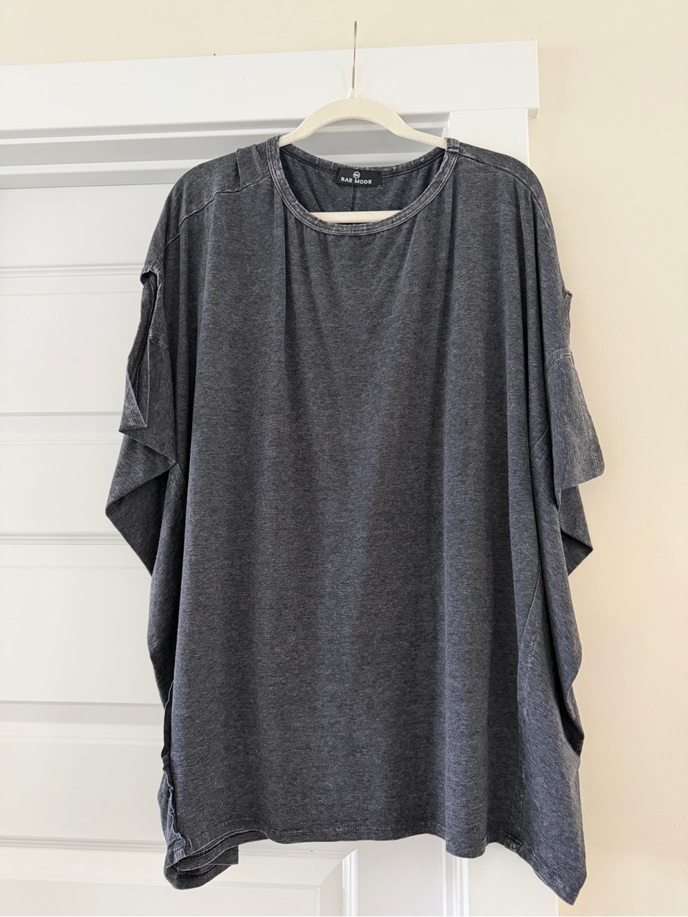 Relaxed Short Sleeve Tunic - Charcoal